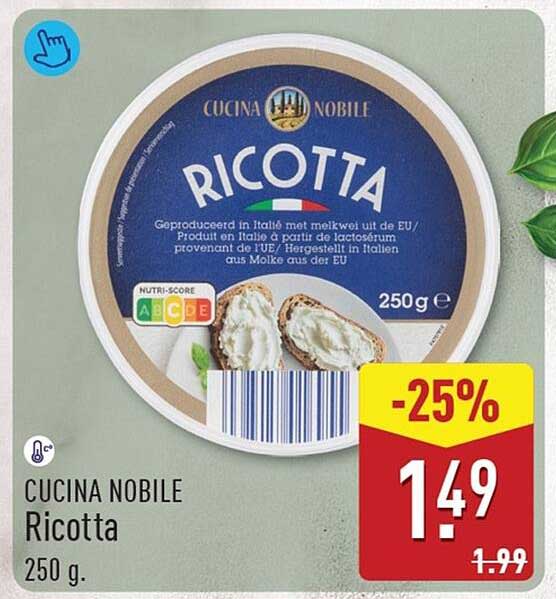 CUCINA NOBILE Ricotta 250 g -25%