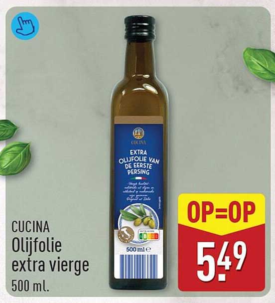 CUCINA Olijfolie extra vierge 500 ml. OP=OP
