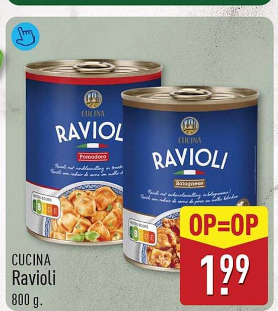 CUCINA Ravioli 800 g OP=OP