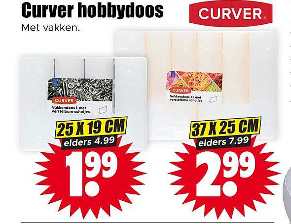 Curver hobbydoos Met vakken.