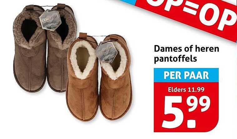 Dames of heren pantoffels