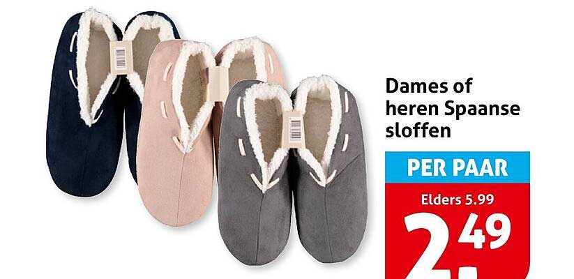 Dames of heren Spaanse sloffen