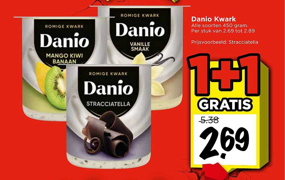 Danio Kwark 1+1 GRATIS
