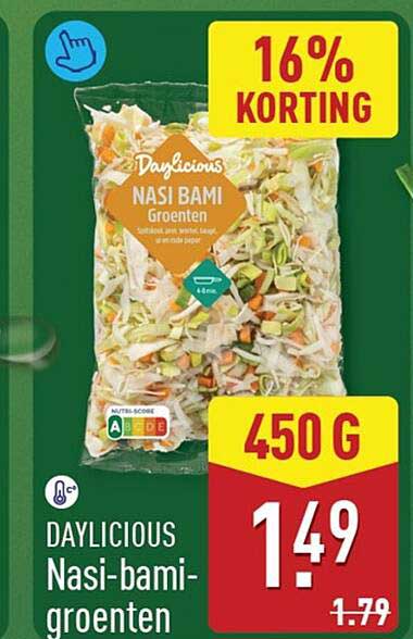 Daylicious Nasi-bami-groenten 16% korting