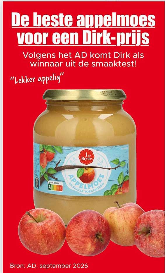 De beste appelmoes voor een Dirk-prijs