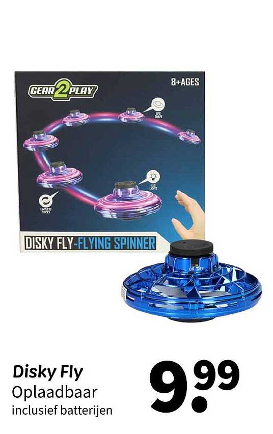 Disky Fly Oplaadbaar inclusief batterijen