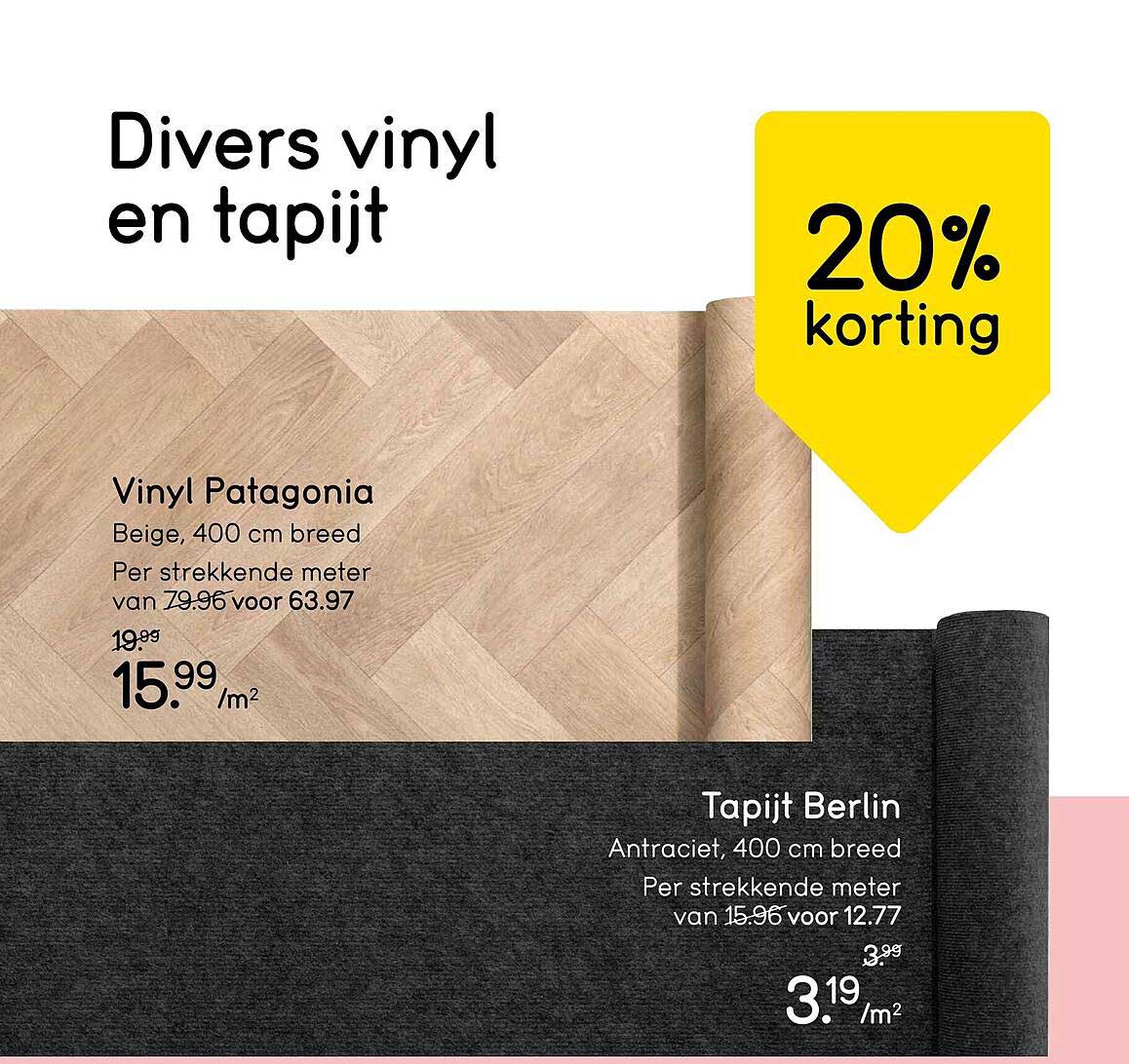 Divers vinyl en tapijt