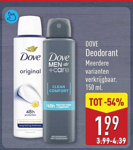 Dove Deodorant Meerdere varianten verkrijgbaar. 150 ml. TOT -54%