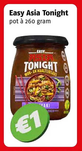 Easy Asia Tonight pot à 260 gram