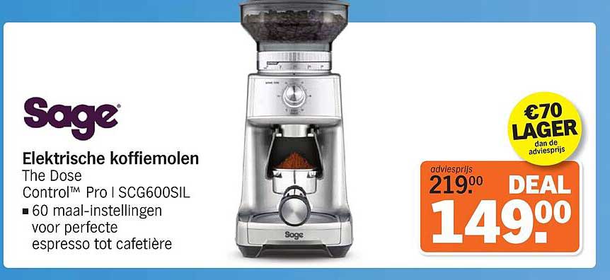 Elektrische koffiemolen The Dose Control™ Pro | SCG600SIL