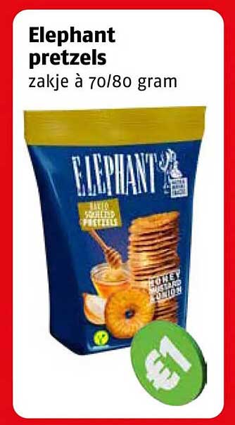 Elephant pretzels zakje à 70/80 gram
