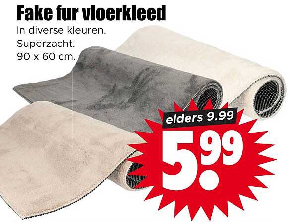 Fake fur vloerkleed