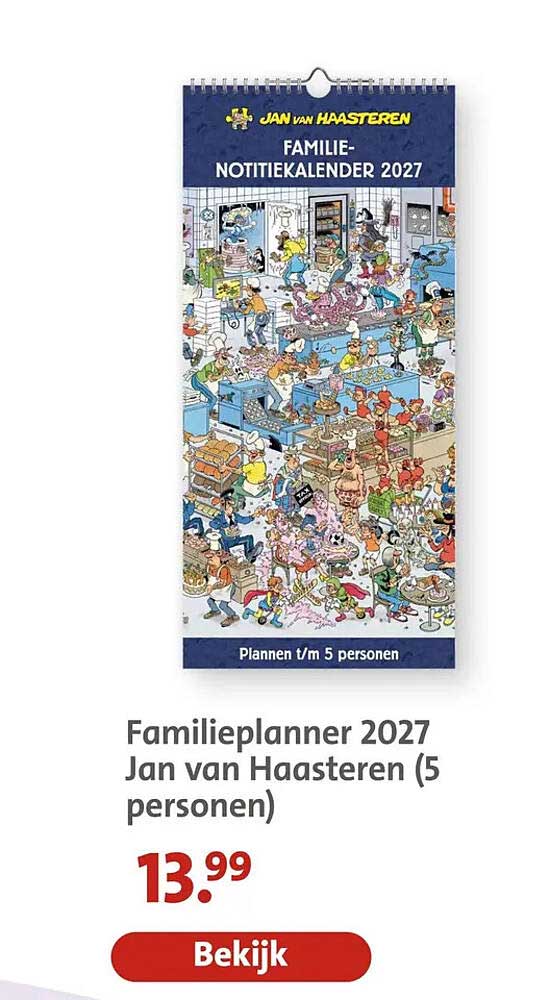 Familieplanner 2027 Jan van Haasteren (5 personen)