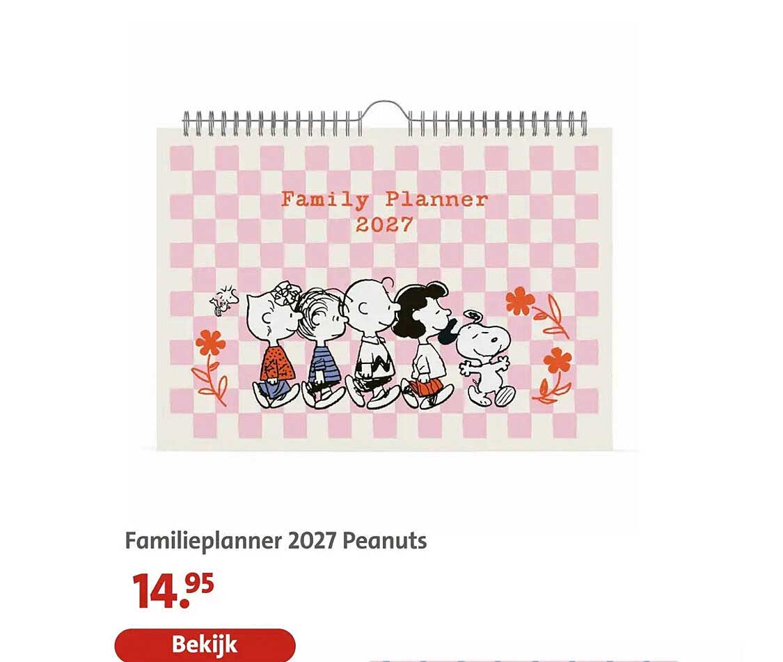 Familieplanner 2027 Peanuts