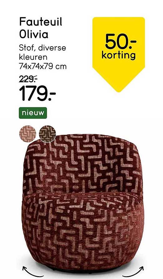 Fauteuil Olivia 50- korting