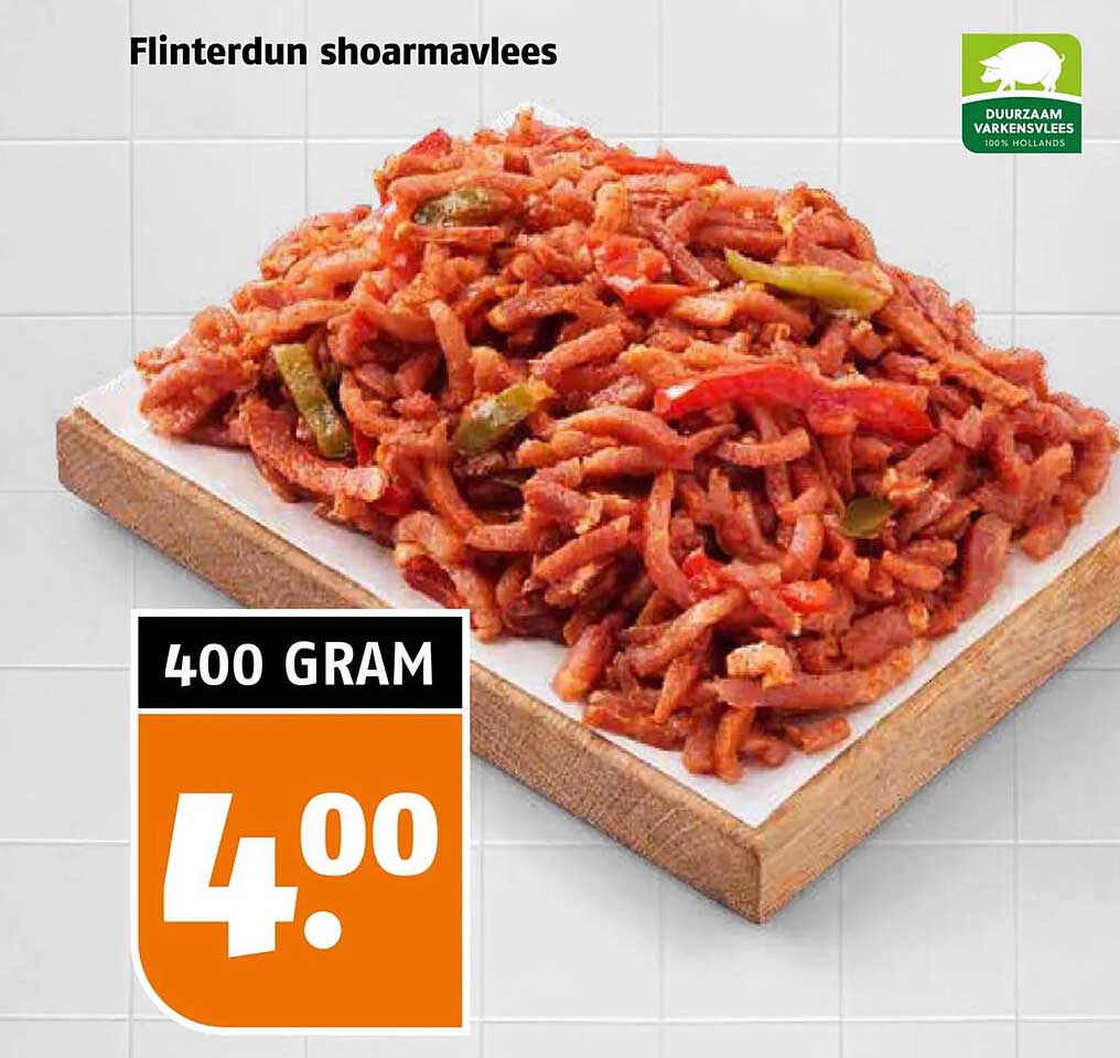 Flinterdun shoarmavlees