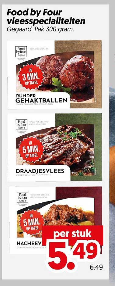 Food by Four vleesspecialiteiten