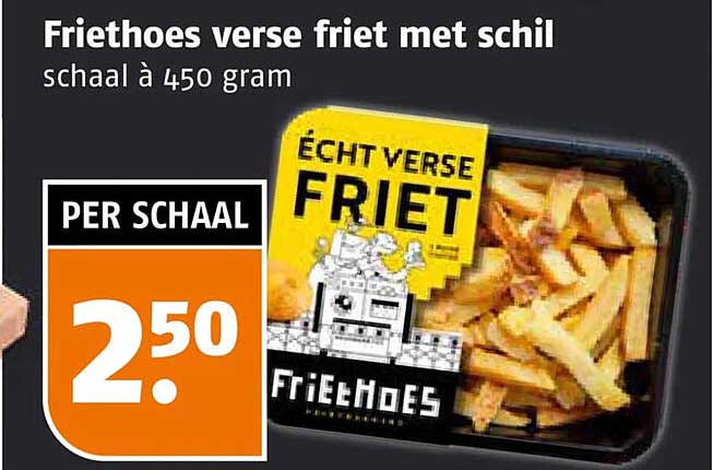 Friethoes verse friet met schil schaal à 450 gram