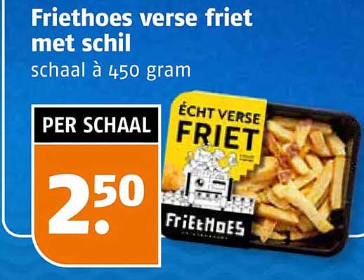 Friethoes verse friet met schil schaal à 450 gram