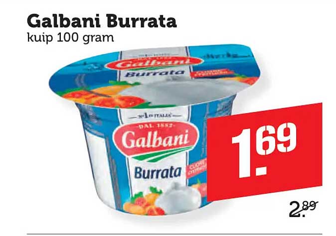 Galbani Burrata kuip 100 gram