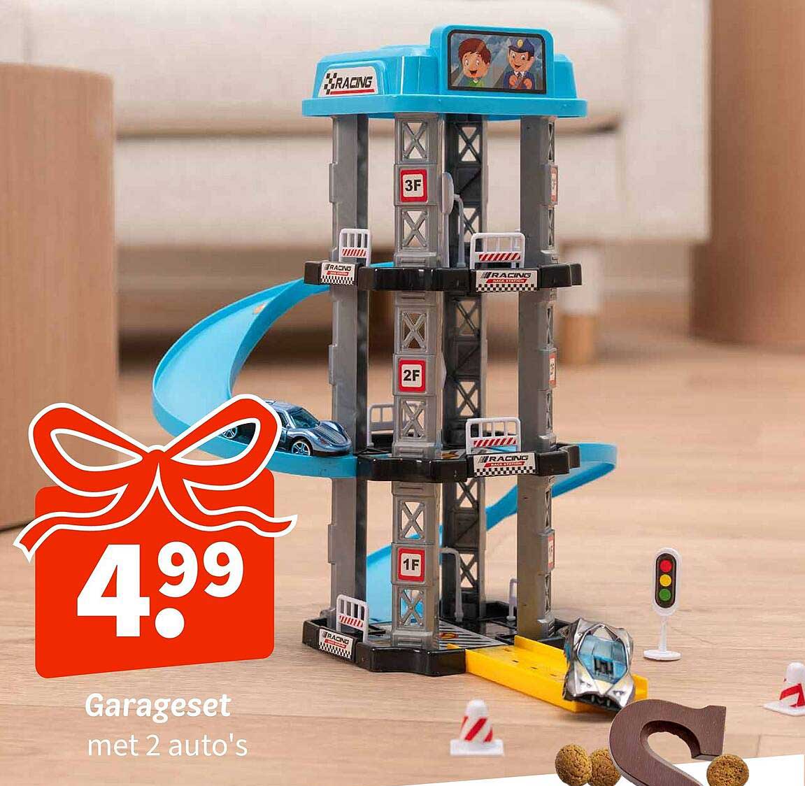 Garageset met 2 auto's