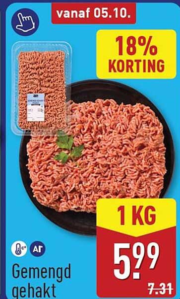 Gemengd gehakt 1 KG 18% KORTING