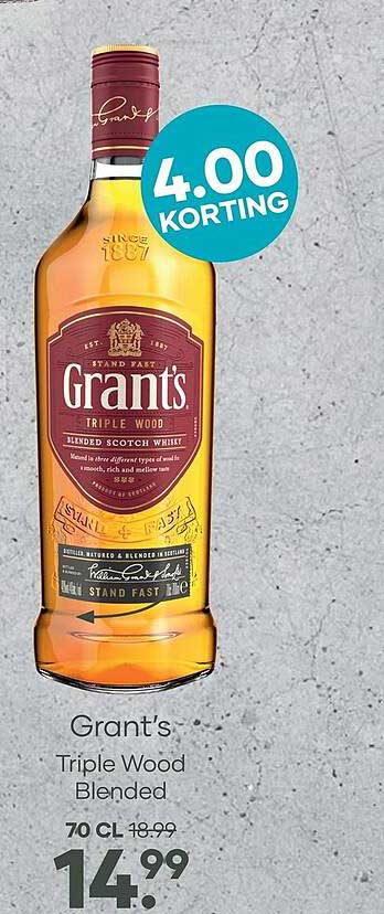 Grant's Triple Wood Blended 4.00 KORTING
