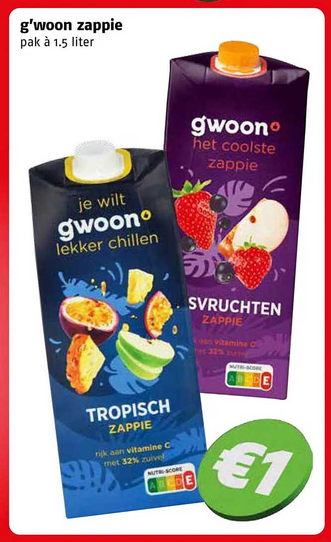 g'woon zappie pak à 1.5 liter