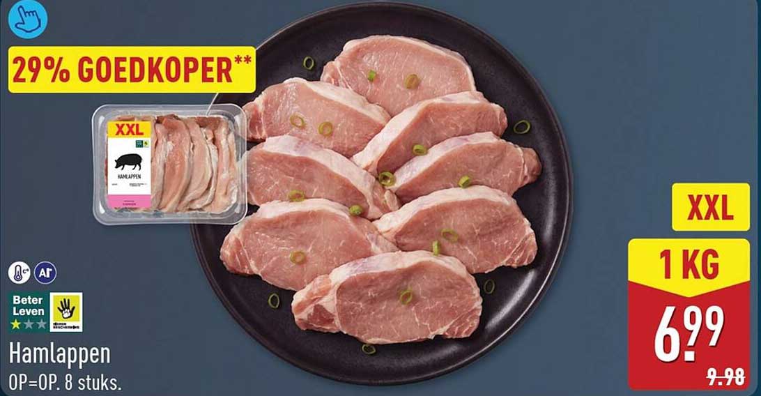Hamlappen XXL 1 kg 29% goedkoper