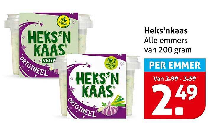 Heks'nkaas Alle emmers van 200 gram PER EMMER