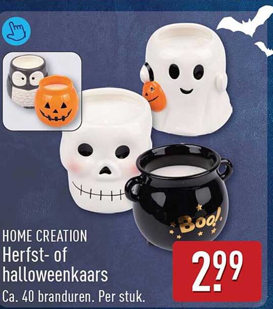 Herfst- of halloweenkaars