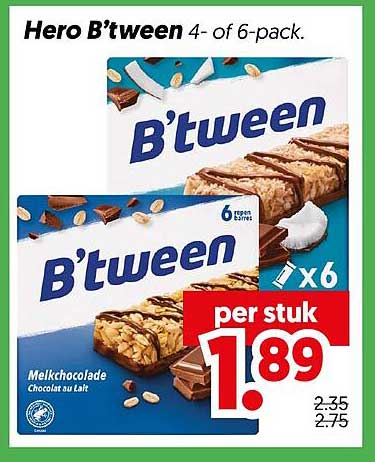 Hero B'tween 4- of 6-pack per stuk