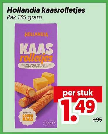 Hollandia kaasrolletjes Pak 135 gram