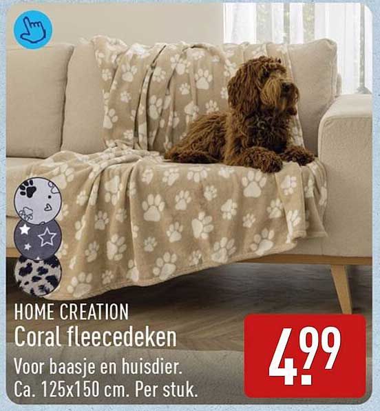 HOME CREATION Coral fleecedeken