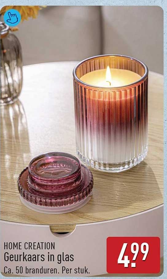 HOME CREATION Geurkaars in glas