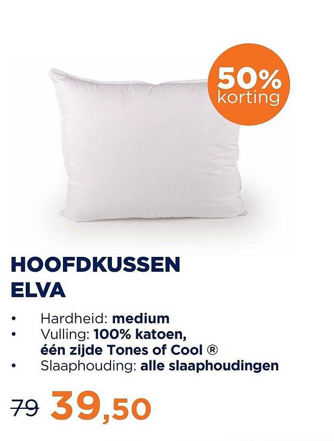 HOOFDKUSSEN ELVA 50% korting