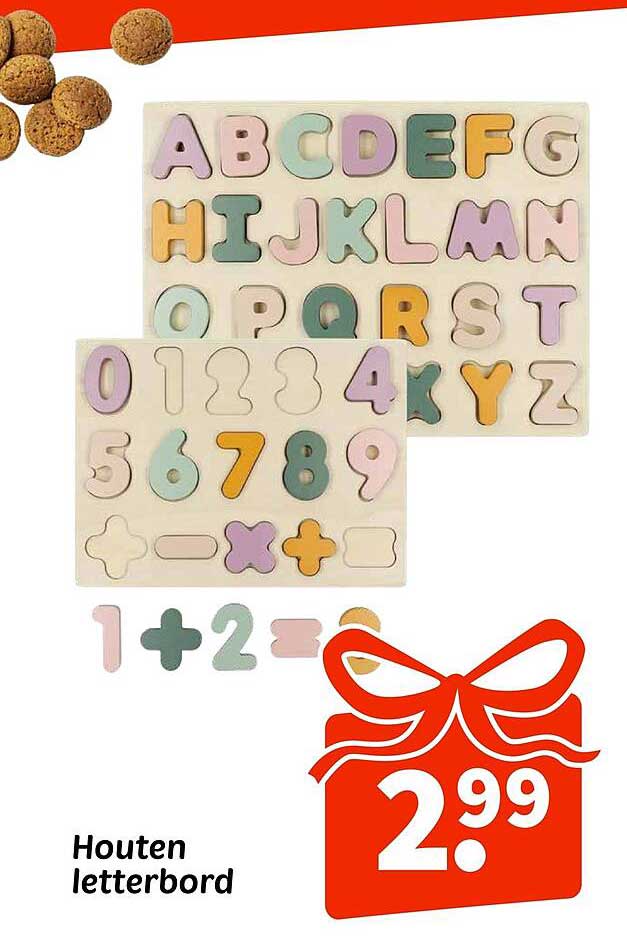 Houten letterbord