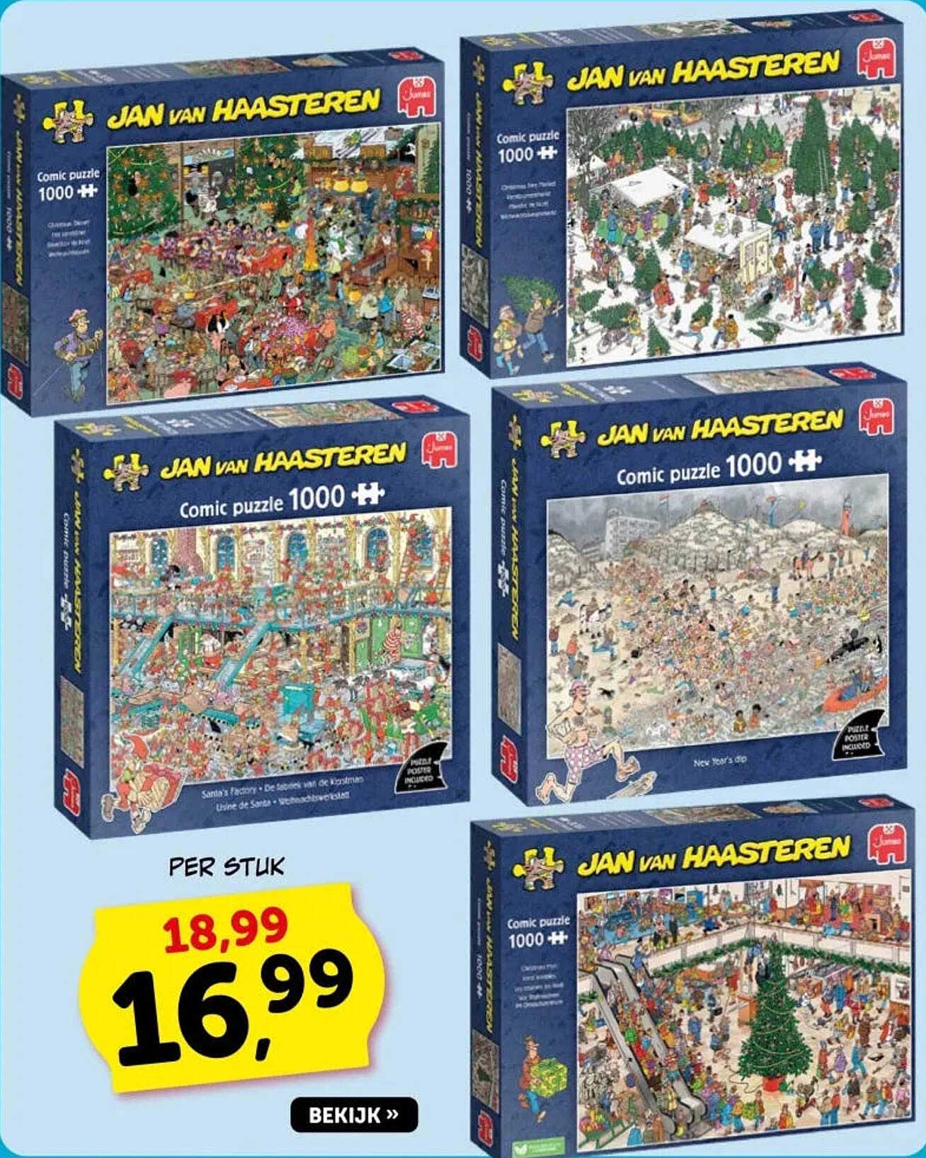 JAN VAN HAASTEREN Comic puzzle 1000 stuk