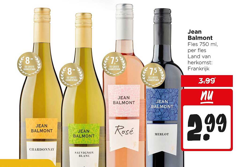 Jean Balmont Fles 750 ml, per fles Land van herkomst: Frankrijk
