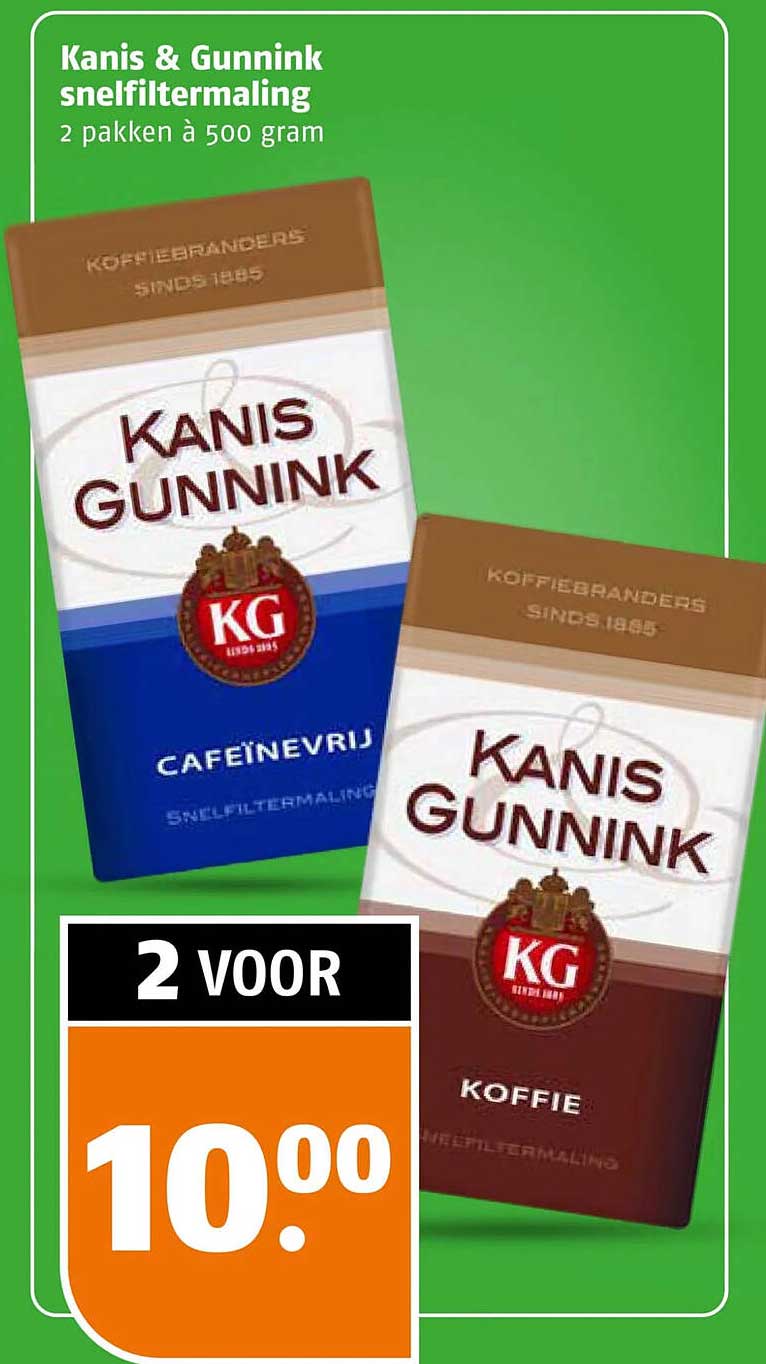Kanis & Gunnink snelfiltermaling 2 pakken à 500 gram