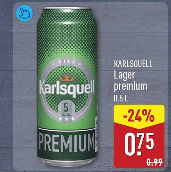 KARLSQUELL Lager premium 0.5 l. -24%