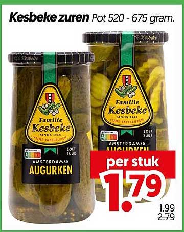 Kesbeke zuren Pot 520 - 675 gram