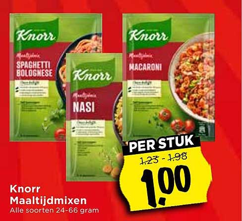 Knorr Maaltijdmixen Alle soorten 24-66 gram PER STUK