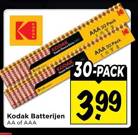 Kodak Batterijen AA of AAA 30-pack
