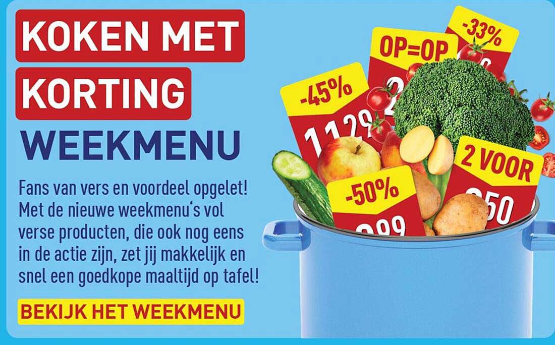 KOKEN MET KORTING WEEKMENU