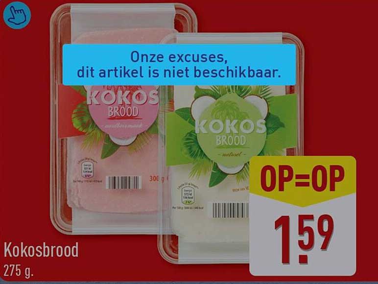 Kokosbrood 275 g OP=OP
