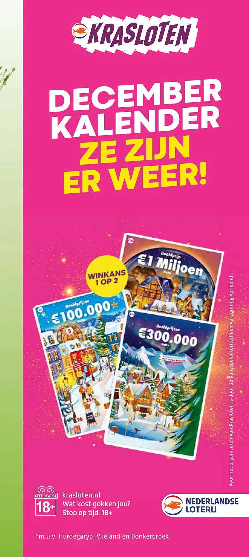 KRASLOTEN DECEMBER KALENDER ZE ZIJN ER WEER!