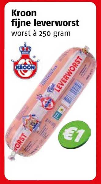 Kroon fijne leverworst worst à 250 gram
