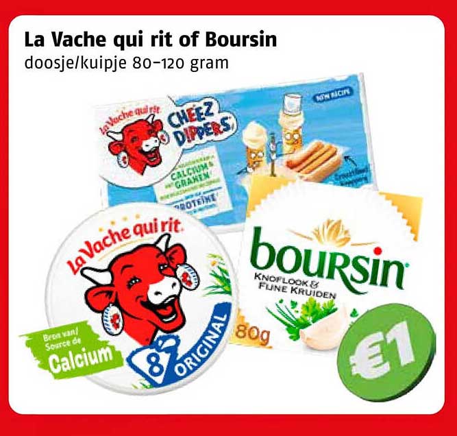 La Vache qui rit of Boursin doosje/kuipje 80-120 gram