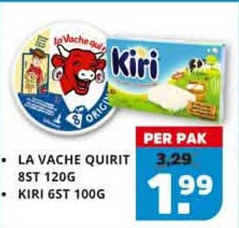 LA VACHE QUIRIT 8ST 120G KIRI 6ST 100G PER PAK